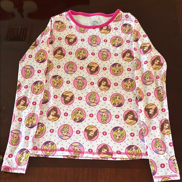 Disney Other - Disney Princess Pink and White Long Sleeve Top